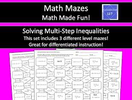 Solving Multi Step Inequalities Math