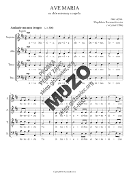 Ave Maria na chór mieszany a cappella - M. Kaczmarkiewicz MUZO