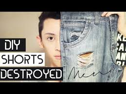 shorts jeans rasgado diy tutorial