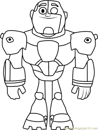 Showing 12 colouring pages related to cyborg teen titans. Cyborg Coloring Page For Kids Free Teen Titans Go Printable Coloring Pages Online For Kids Coloringpages101 Com Coloring Pages For Kids