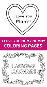 love you mom coloring pages