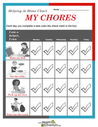 Helping At Home Chart My Chores