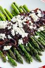 asparagus with caramelized onions   bacon