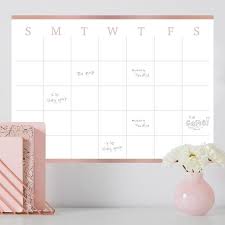 No Nails Dry Erase Pink Calendar Wall Decal