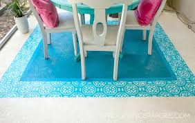 diy patio on a budget painted rug