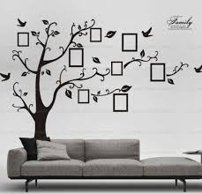 photo frame tree birds wall stickers