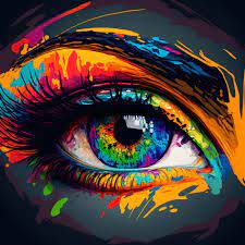 beautiful eye abstract art