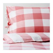 pink gingham comforter cover and pillow
