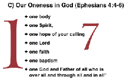 ephesians 4 6 the doctrine of unity