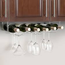 under cabinet wine and glass rack