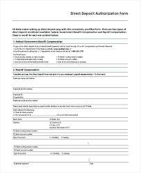 Authorization Form Template Word Fresh Direct Deposit Forms