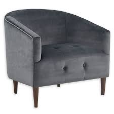 Made with a solid wood frame and upholstered in easy to clean durable cover, this swivel chair will create a. Madison Park Avondale Wood Accent Chair In Dark Grey Bed Bath Beyond