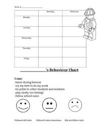 Home School Behaviour Chart
