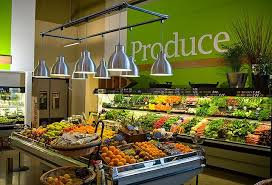 Supermarket Interior Decor | Produce Area | Hanging Trellis | Greenfresh  Market by I-5 Design & Manufact… | Grocery store design, Vegetable shop,  Supermarket design