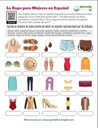 women s clothes in spanish pdf