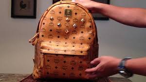 Mcm Stark Studded Cognac Backpack Medium Size