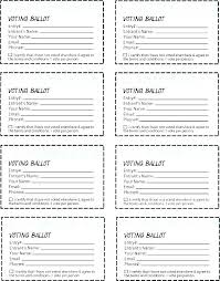 Election Tally Sheet Template