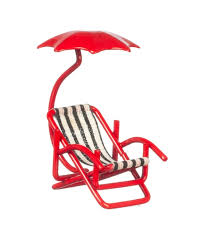 Dolls House Deck Chair Umbrella 1 24