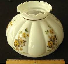 Milk Glass Gwtw Country Oil Lamp