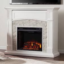 Stone Electric Fireplace Faux Stone