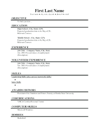 High School Resume Templates Free Samples Examples For Students