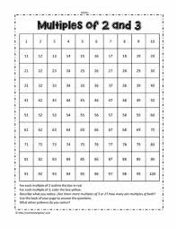 100 Chart Patterns For Multiples Of 2 And 3 Worksheets