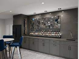 Contemporary Basement Bar And Lounge