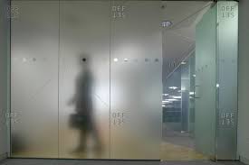 Frosted Glass Wall In A Modern Office