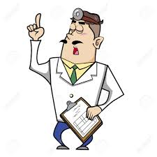 Vector Illustration Of A Cartoon Doctor With A Medical Chart