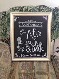 Chalkboard Baby Shower Welcome Sign In 2019 Baby Shower