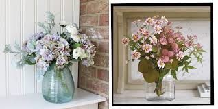 20 artificial flowers in vases to