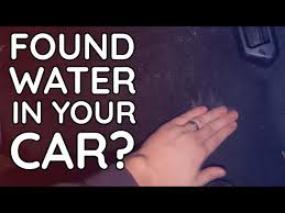 is water leaking inside your car wet