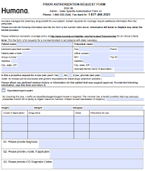 The use of this form is mandated for prior authorization. Humana Prior Prescription Rx Authorization Form Authorization Forms
