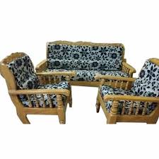 brown designer wooden sofa set for