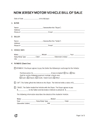 free new jersey bill of forms 5