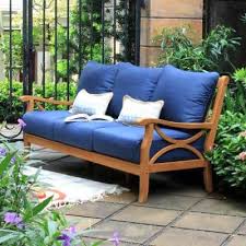 Teak Unfinished Wood Outdoor Lounge