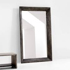 solomon ebonized wood floor mirror