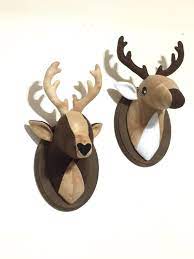 Deer Head Faux Stuffed Animal Wall