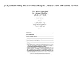 Pdf Assessment Log And Developmental Progress Charts For