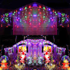 Us 4 66 32 Off Christmas Lights Outdoor Decoration Led Curtain Icicle String Lights 5 Meter Droop 0 4 0 6m New Year Wedding Party Garland Light On