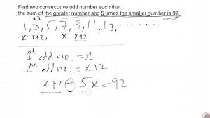 find two consecutive odd numbers such