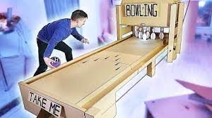 homemade bowling from cardboard you