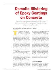 osmotic blistering of epoxy coatings
