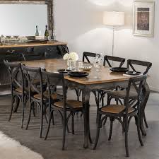Bring wonderful breakout moments having an ideal set of white and black you also want to make sure you have other storage options like chairs and stools that can bring a modern design look to your kitchen space. Provincial Oak Table Black With 8 Cross Back Chairs Black Package Wood Dining Table Decor Dark Wood Dining Table Black Dining Room Table