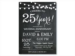 25th Anniversary Invitation Cards Wedding Anniversary Invitations