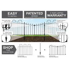 Black Metal Garden Fence Post And Stake