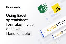 using excel spreadsheet formulas in web