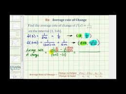 Average Rate Of Change Given A Function