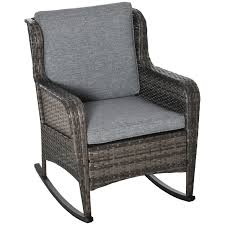 Outsunny Patio Wicker Rocking Chair