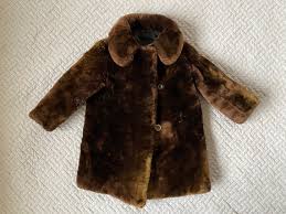 Vintage Kids Fur Coat Size 110cm 5